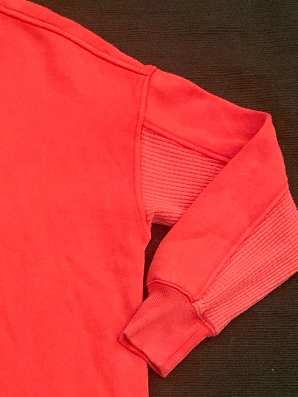AERIE Red Ribbed Sweatshirt - Picture 2 of 7